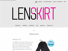 Tablet Screenshot of lenskirt.com